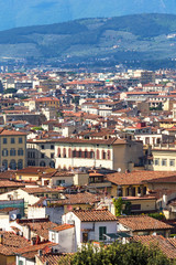 Fototapeta na wymiar View of the residential buildings in Florence