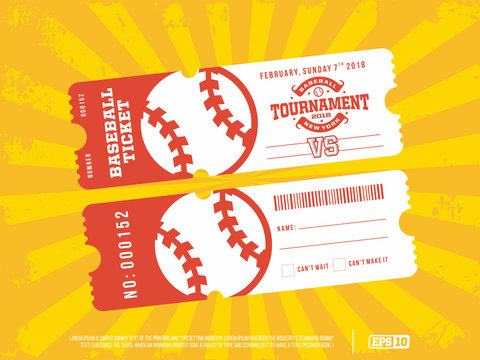two modern professional design of baseball tickets in green theme