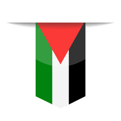 Palestine Flag Vector Bookmark Icon