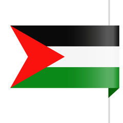 Palestine Flag Vector Bookmark Icon