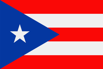 Puerto Rico Flag Vector Flat Icon