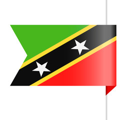 St. Kitts and Nevis Flag Vector Bookmark Icon