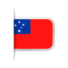 Samoa Flag Vector Bookmark Icon