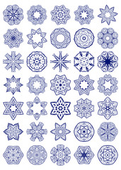 Vector Set of Simple Sacred Geometry Symbols.