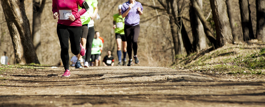 Marathon race  at spring