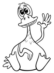 duck animal character cartoon color book