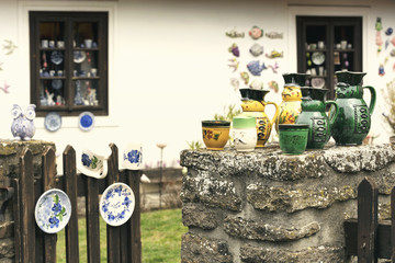 Detail of Pottery house in Tihany at Lake Balaton, Hungary