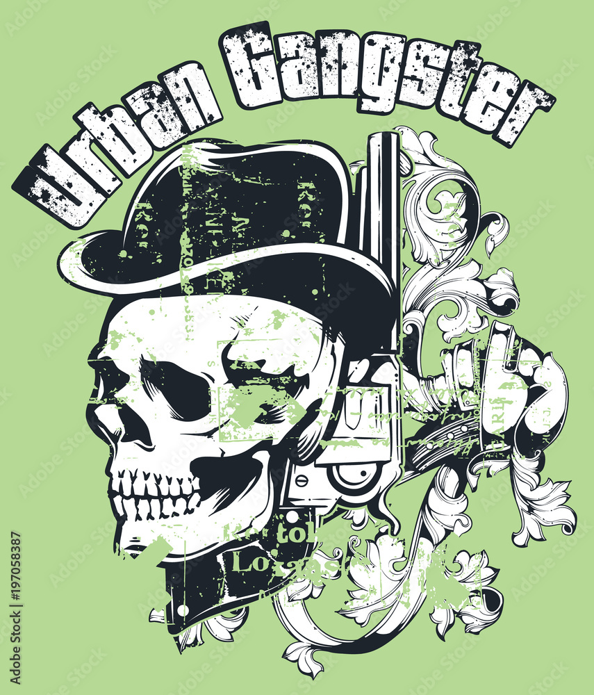 Sticker Urban gangster illustration