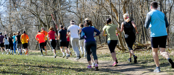 Marathon race  at spring