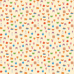 бесшовный фон еда