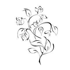 ornament 229. stylized bouquet of flowers on a white background