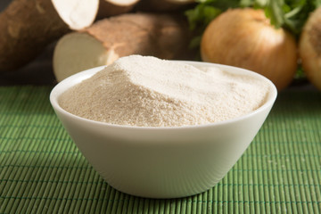 Fototapeta na wymiar Manioc Flour in a bowl