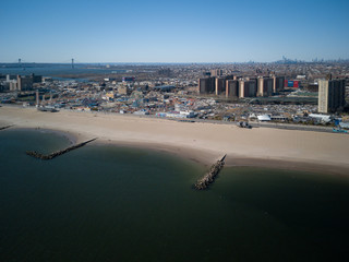 Aerial of Coney Island New York