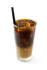 Iced coffee isolated on white background