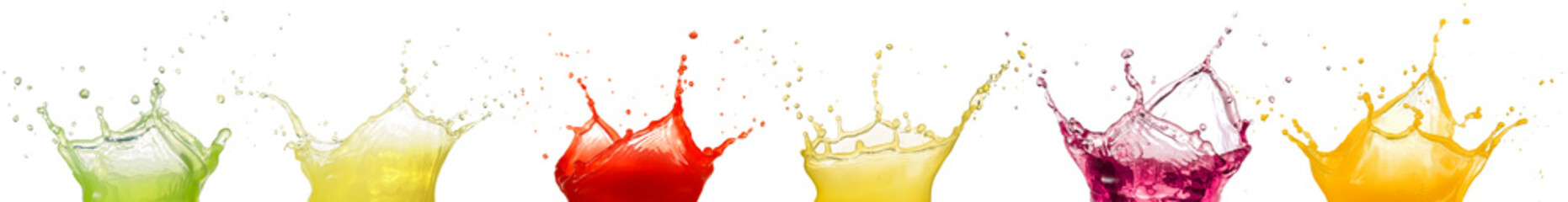 fruit juice splashes isolated on white background © popout