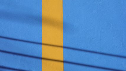 blue and yellow cement wall texture - background