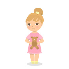 Isolated small girl.