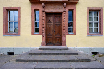 Eingang zum Goethehaus in Weimar