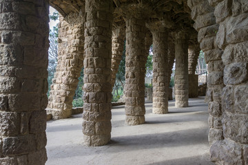 park guell columns and viaducts