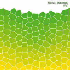 Uneven polygons, infinity, futuristic grid. Background pattern. Vector yellow-green illustration