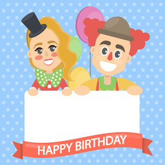 Clowns for birthday.