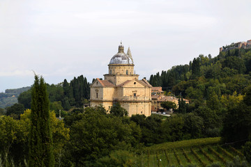 Fototapeta na wymiar Kirche Madonna di San Biagio, erbaut von 1519-1540, Montepulciano, Toskana, Italien, Europa