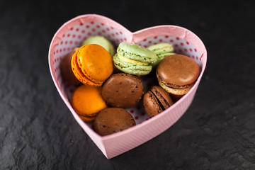 Assortment of macaron cookies