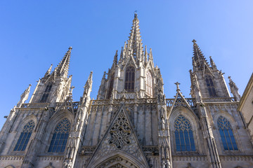 Fototapeta premium barcelona cathedral exterior
