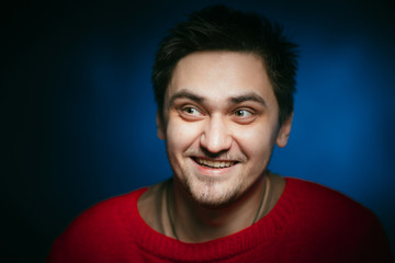 emotional young man photo in studio