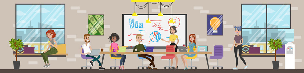 Coworking room for people.