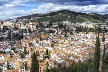 View of granada from alcazaba