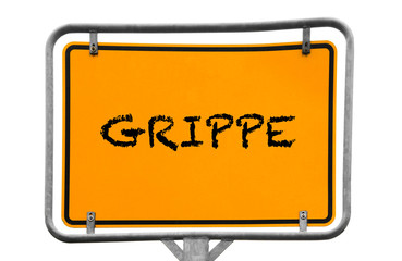Grippewelle Schild