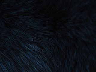 Dark texture of natural fur, arctic fox. Soft furry polar fox fur background for fur design. Black,...