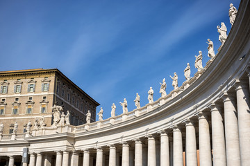 Rome – Piazza San Pietro (St. Peter's Square) - Colonnade of St. Peter - Bernini Gianlorenzo. Italy