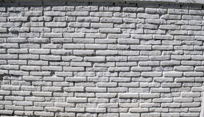 Background of white bricks wall, texture