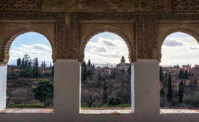 alhambra palace view from generalife