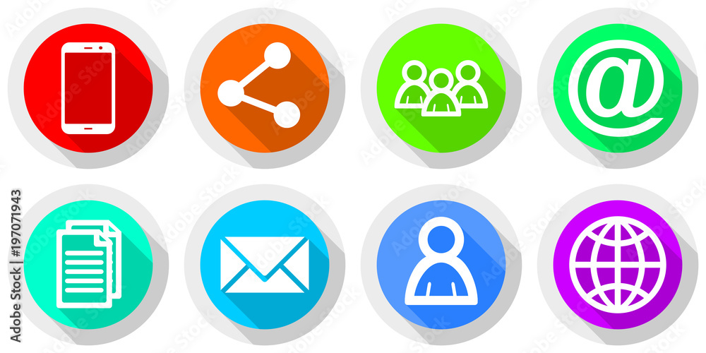 Poster Internet and mobile phone social media application vector icons