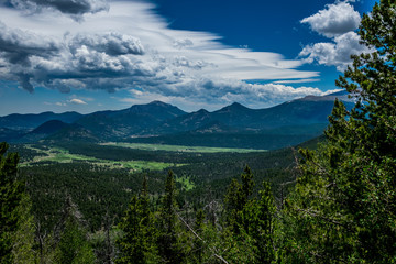Frontier land. Rocky Mountain National Park. Colorado. Nature of North America, USA
