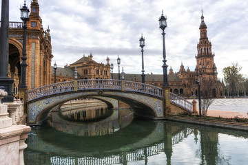 Naklejka premium Seville Spanish Plaza