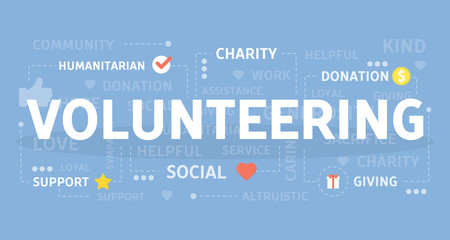 Volunteering concept illustration.