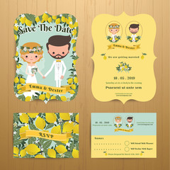 Lemon 0rchard theme wedding couple bride & groom