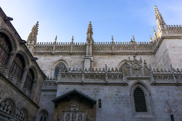 Fototapeta na wymiar Granada cathedral exterior