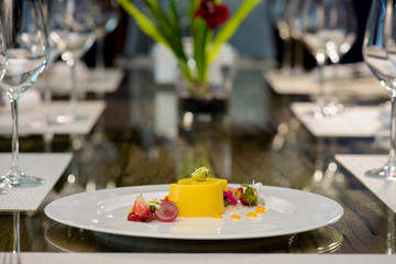 Peach pudding