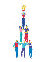 Business idea - flat design style colorful illustration