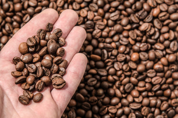 coffee fried in beans