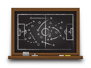Fototapeta premium Soccer cup formation and tactic . Chalkboard with football game strategy . Vector for international world championship tournament 2018 concept