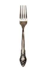 A vintage fork made of nickel silver. The legacy of the last century