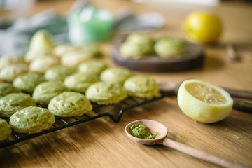 green tea matcha sugar cookies