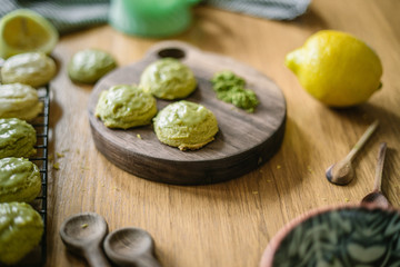 green tea matcha sugar cookies