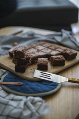 home made chocolate brownies